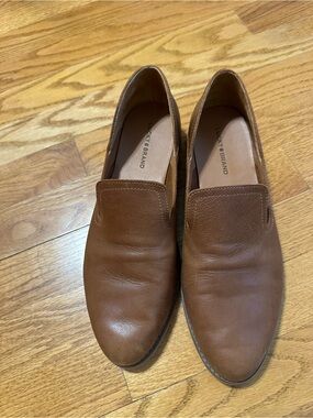 Lucky Brand Women's Brown Leather Slip-On Loafers